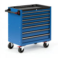 Servante à outils 77 x 46 x 97 cm en acier bleu et noir à 7 tiroirs mobile